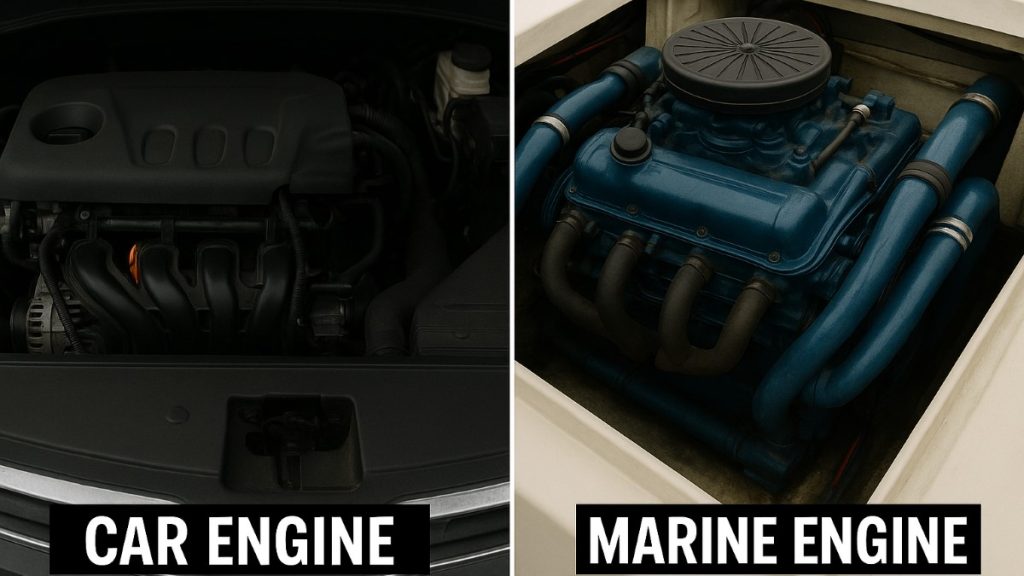 Comparison Summary: Marine Engines vs. Car Engines